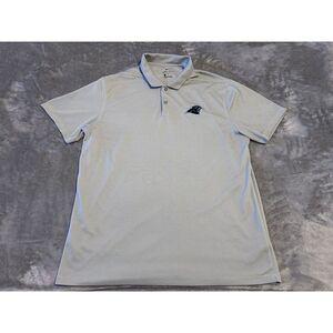 Nike Carolina Panthers Men's Large NFL DriFit Short Sleeve Polo Light Gray